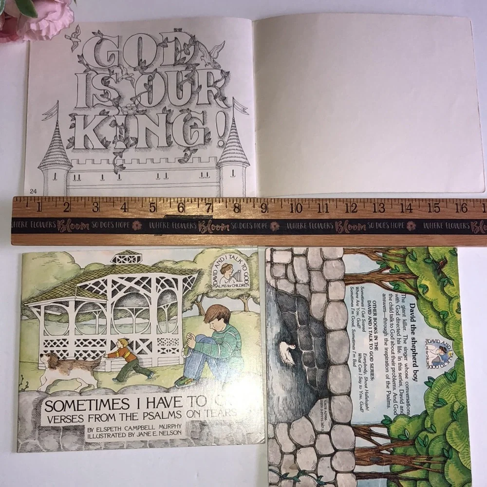 David and I Talk To God Psalms for Children Books 1980s Christian VTG books